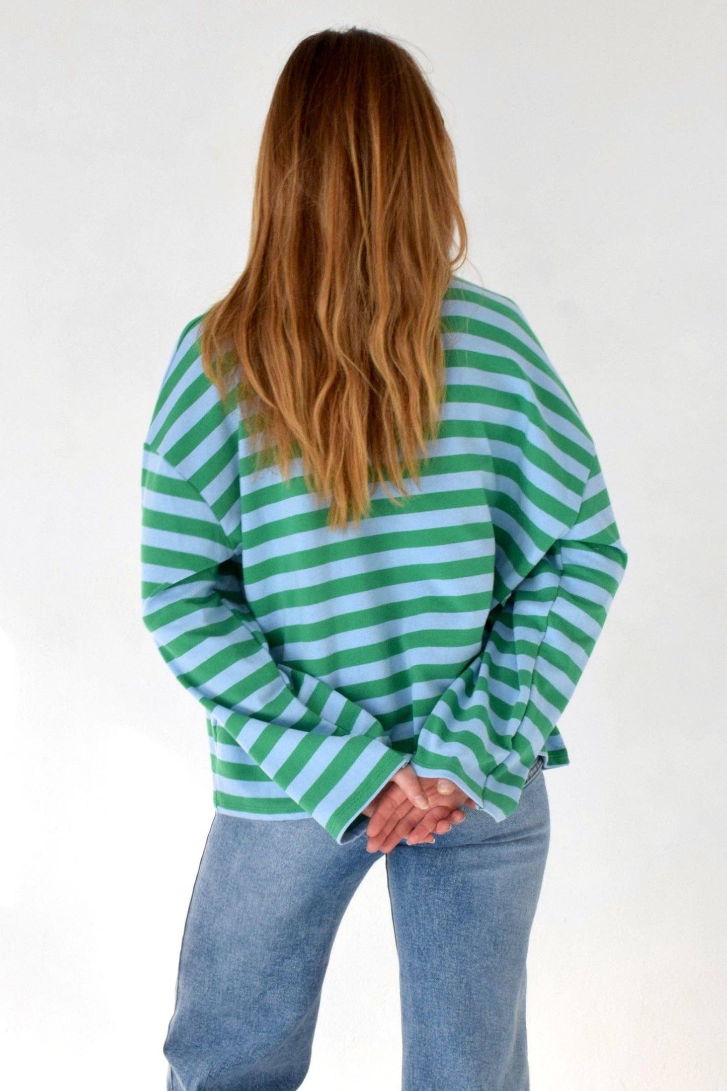 Camiseta Núria Verde e Azul-marinho: S