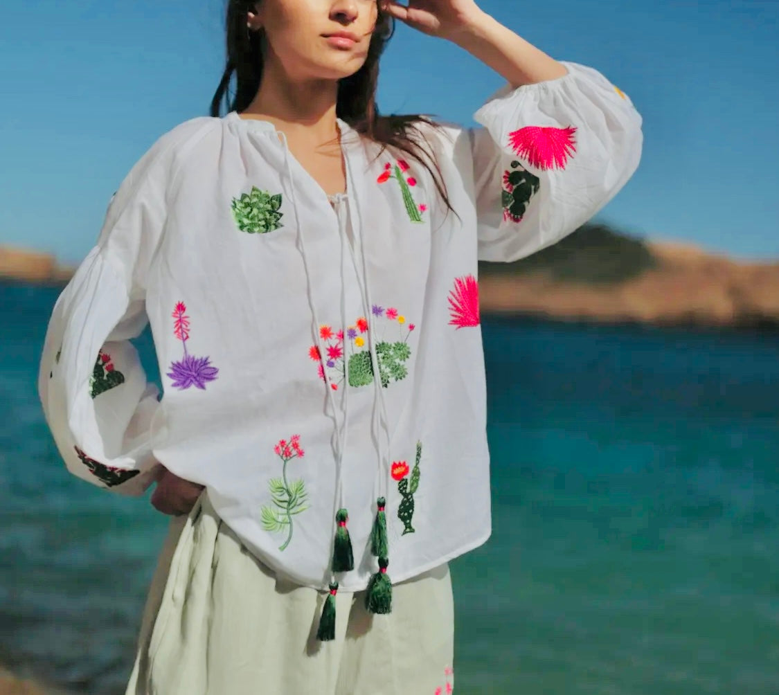 Camisa | Blusa bordada