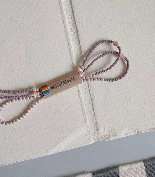 Fita de óculos em misangas