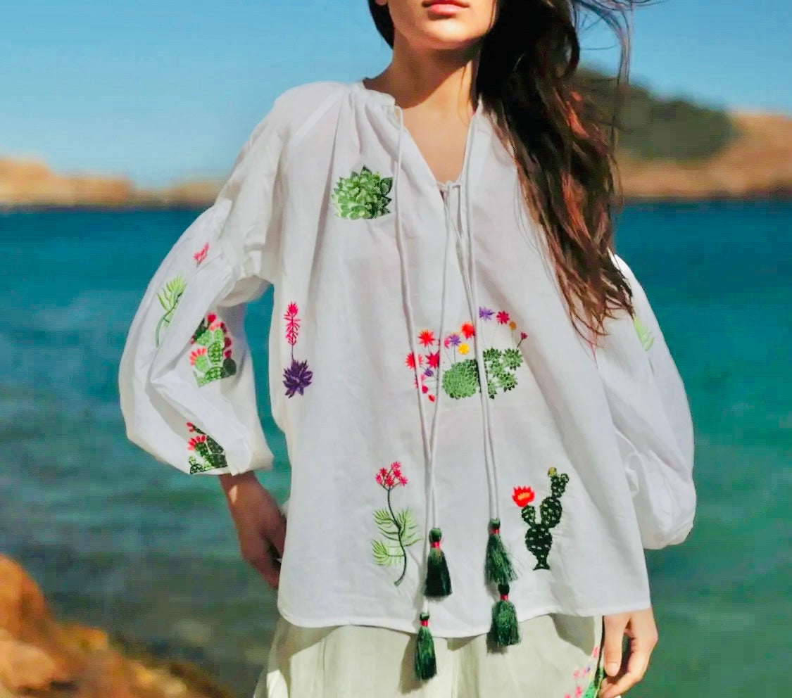 Camisa | Blusa bordada