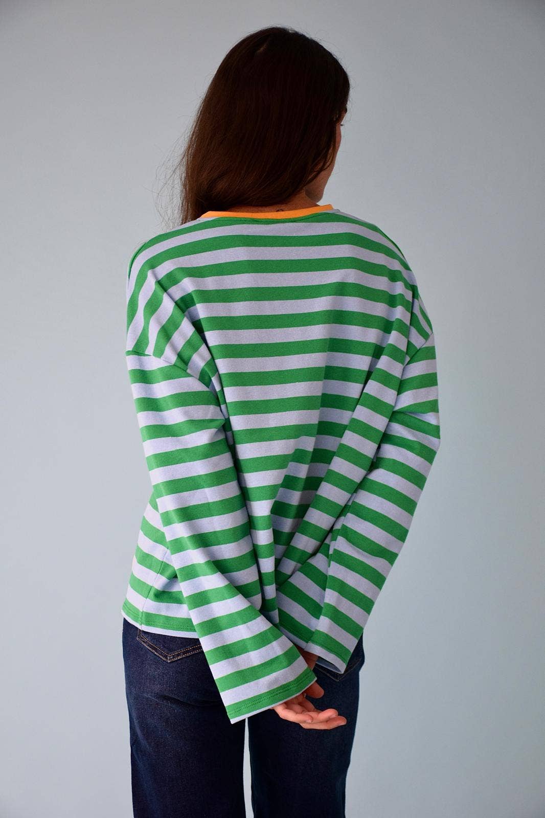 Camiseta Núria Verde e Azul: L