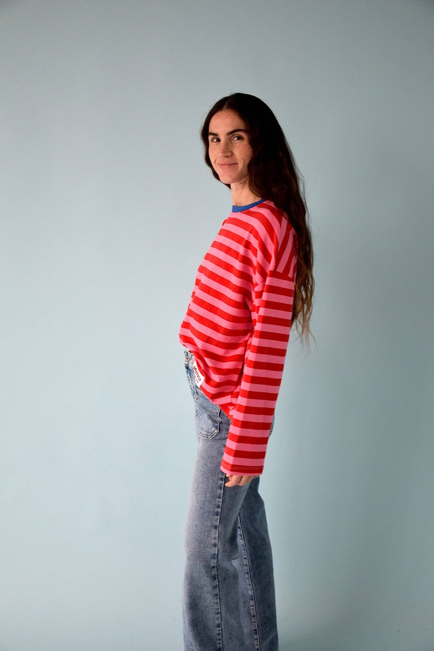 Camisola Núria Rosa e Vermelho: M