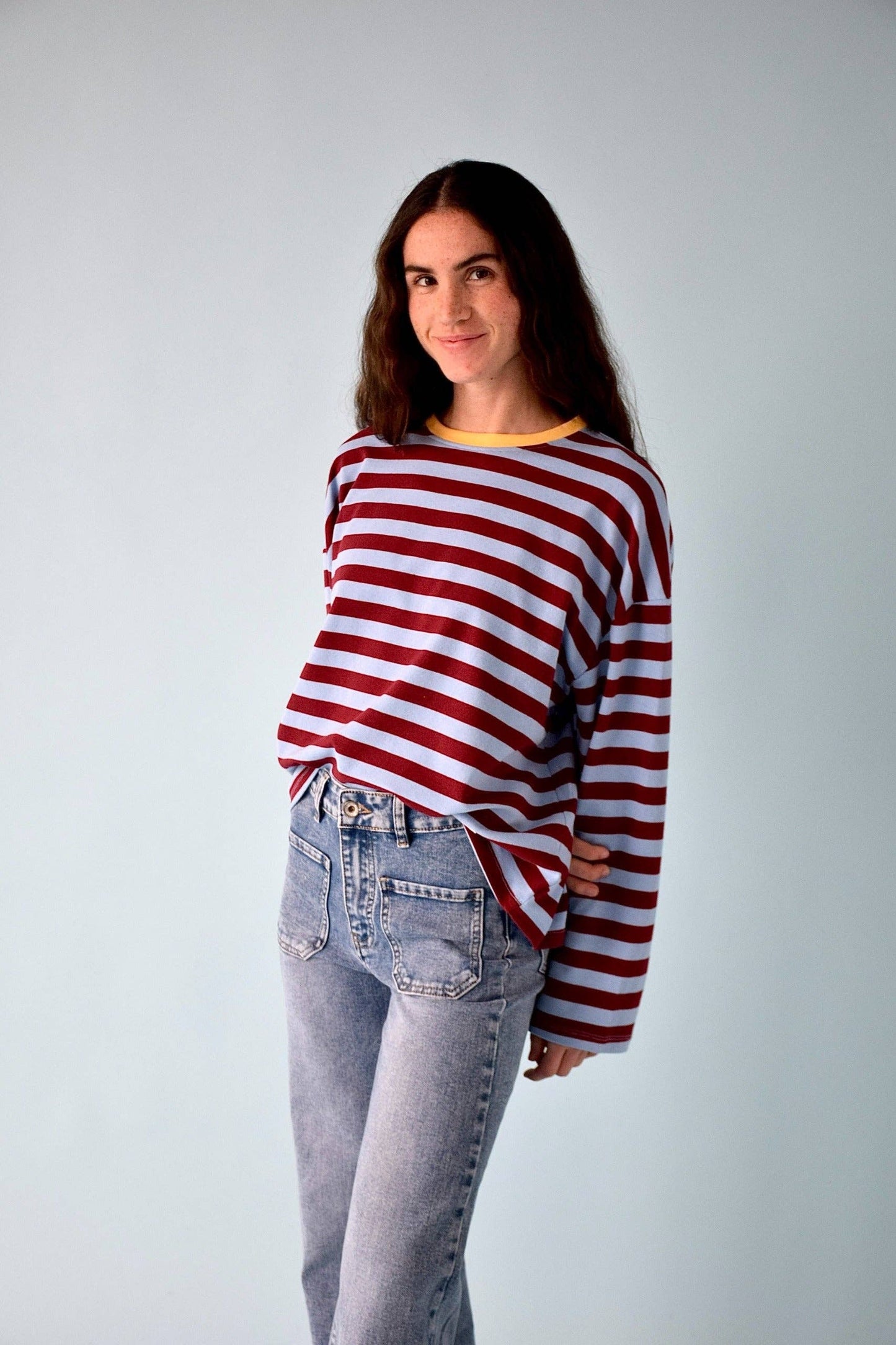 Camisola Núria Azul e Burgundy: S