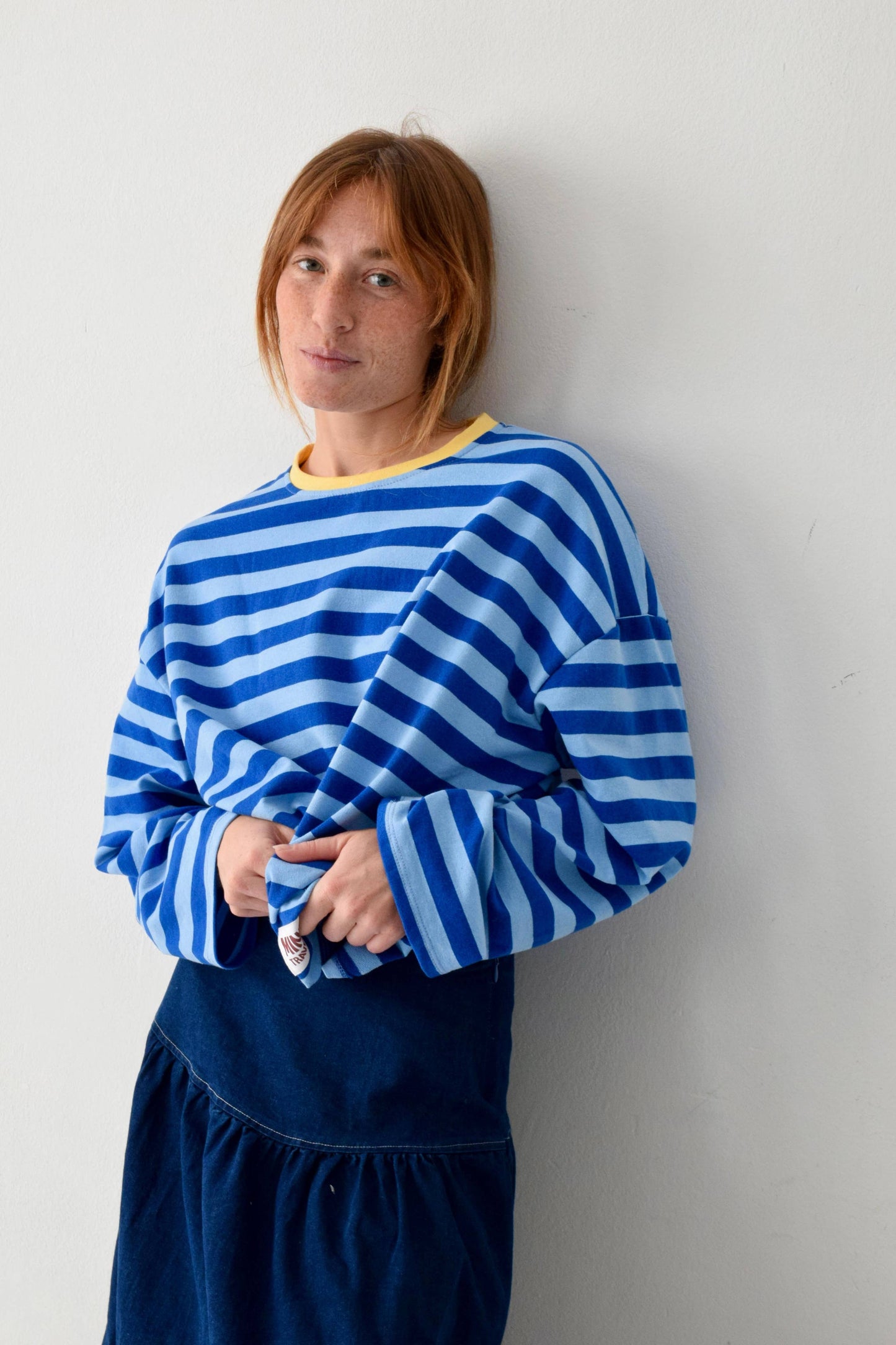 Camisola Núria Azul e Amarelo: M