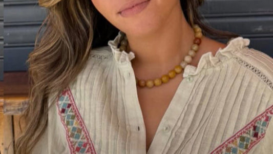 Blusa étnica verde aqua
