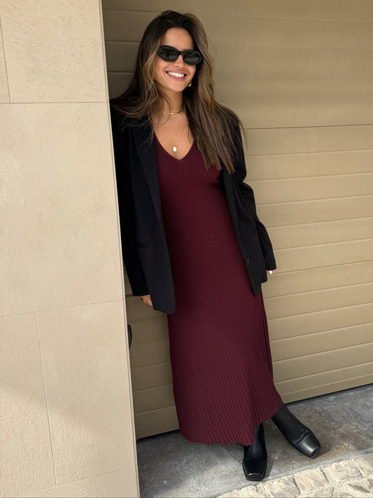 Vestido Malha canelada