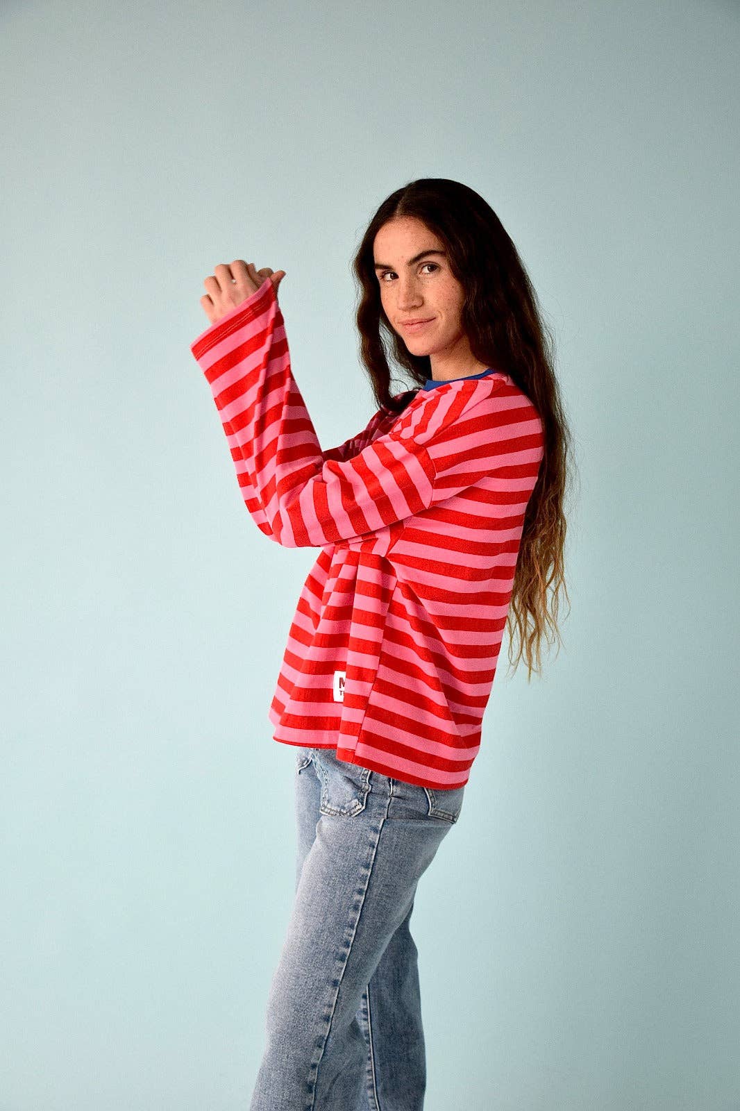 Camisola Núria Rosa e Vermelho: M