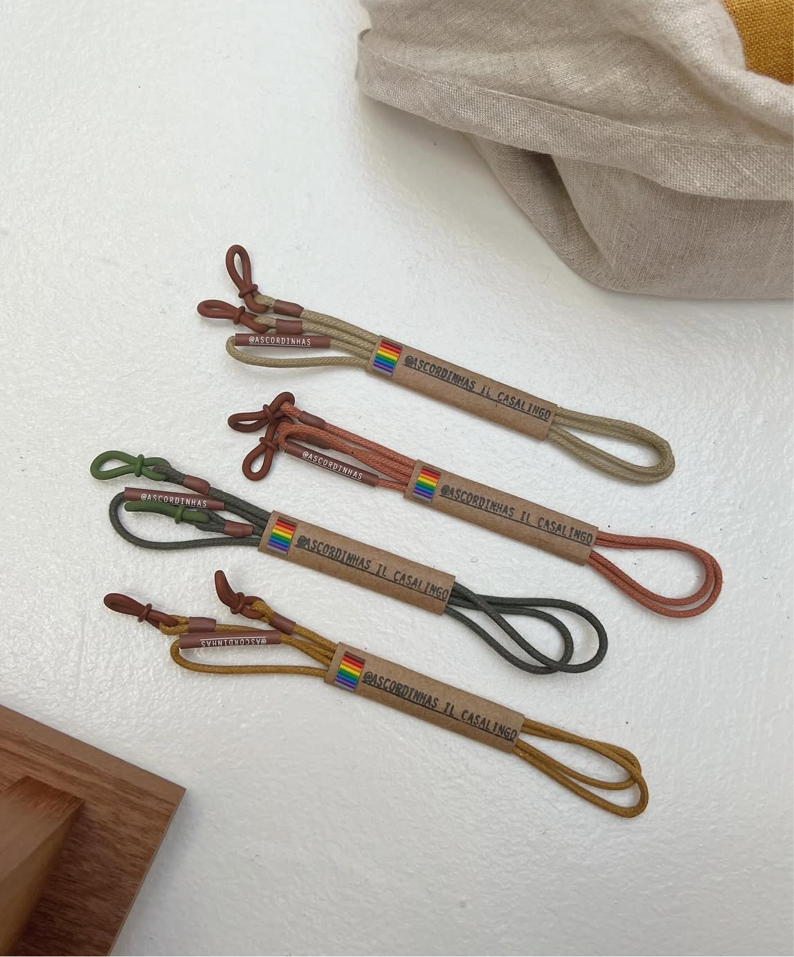 Fitas para óculos de tecido
