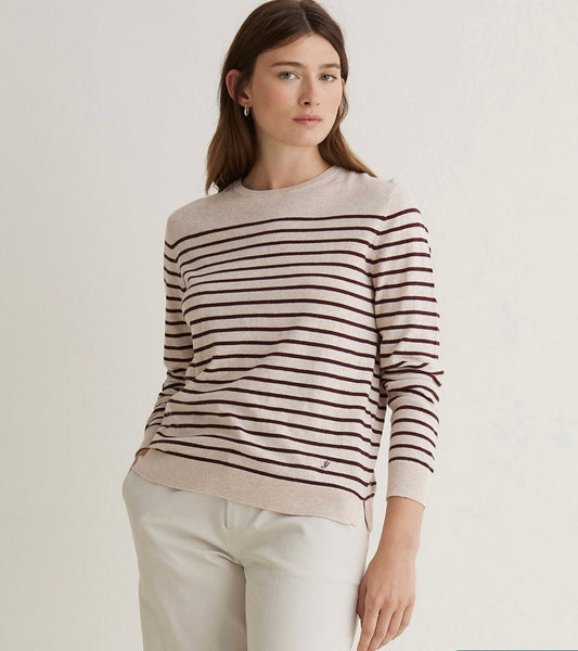 Camisola de malha com riscas pretas