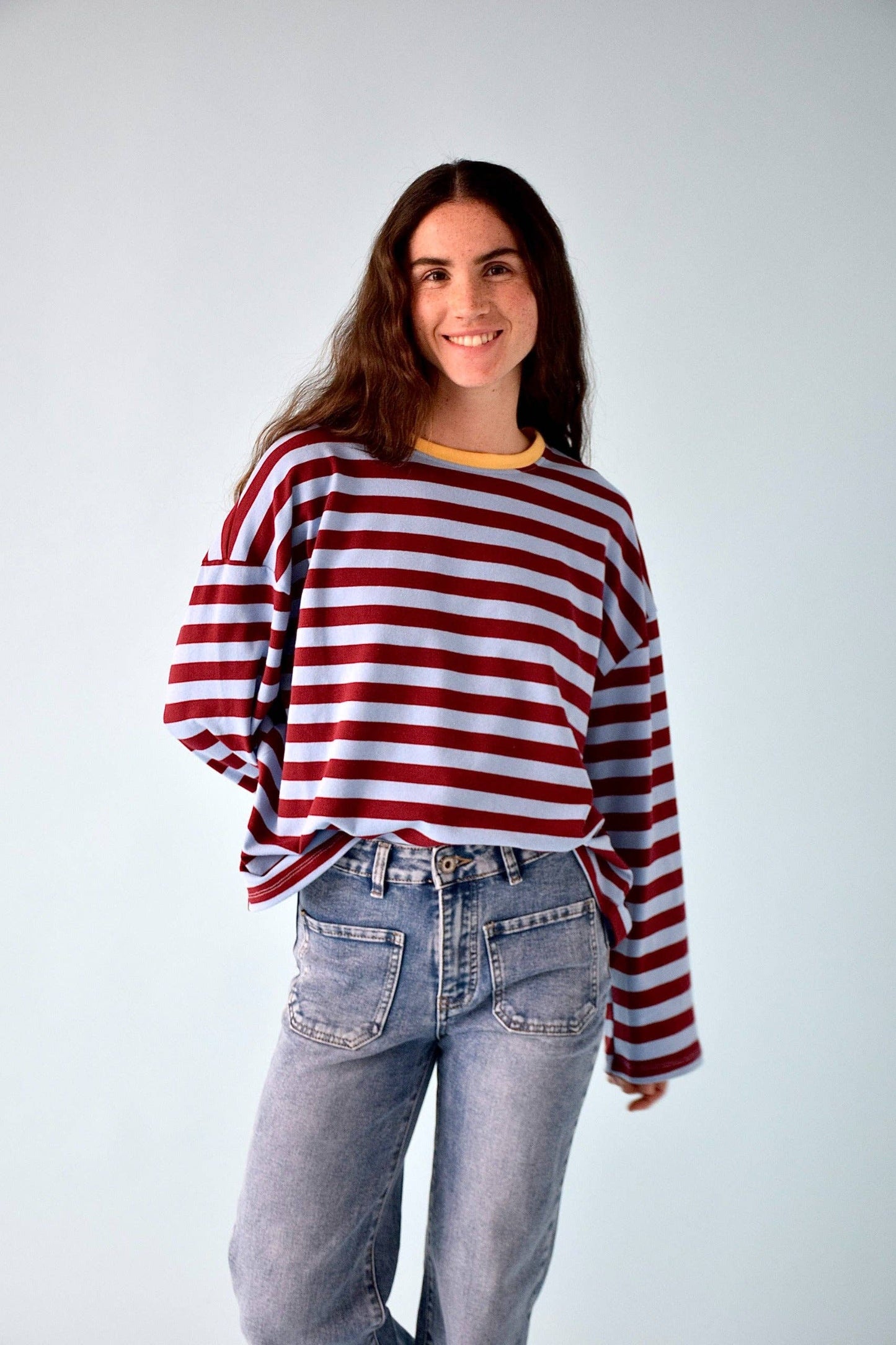 Camisola Núria Azul e Burgundy: S