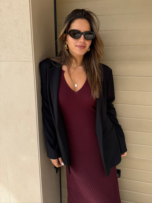 Vestido Malha canelada