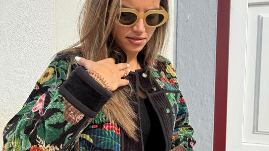 Casaco de Veludo | Padrão floral