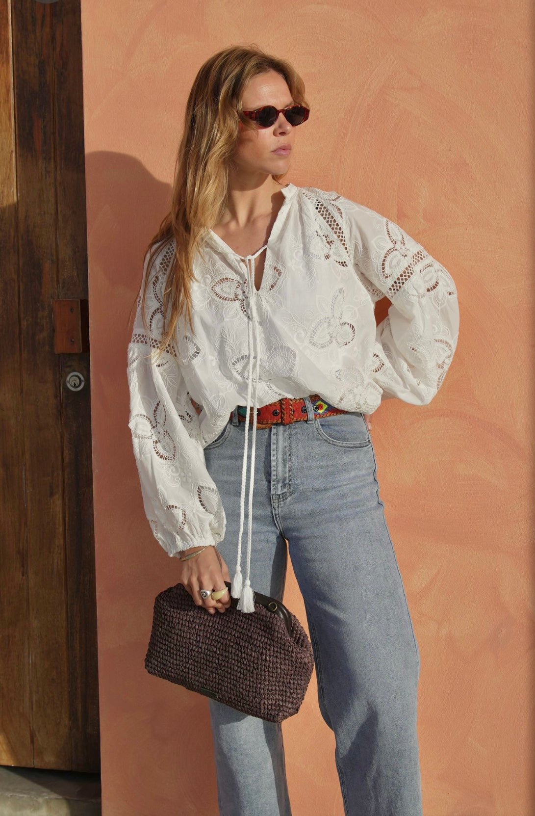 Camisa | Blusa bordada 100% algodão
