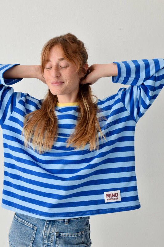 Camisola Núria Azul e Amarelo: M
