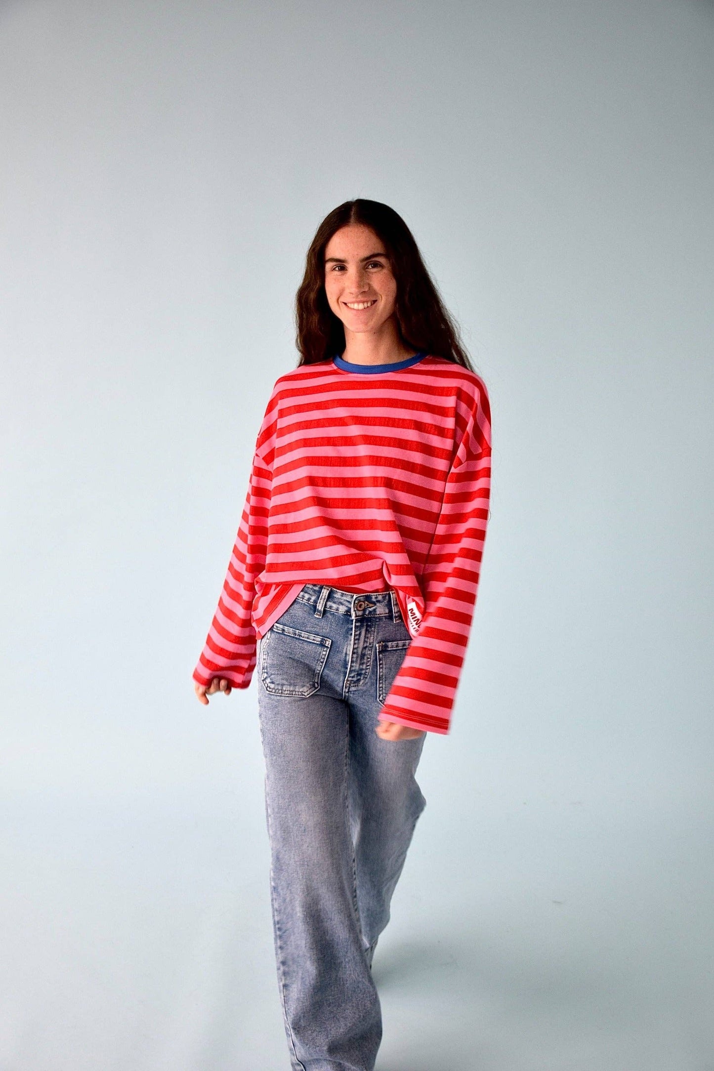 Camisola Núria Rosa e Vermelho: S