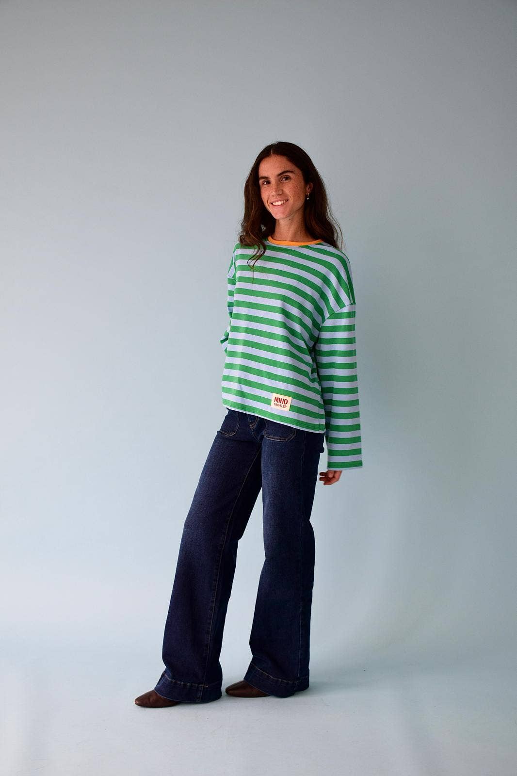 Camiseta Núria Verde e Azul: L